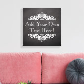 Rustisch  Chalkboard, aangepast Canvas Afdruk (Insitu (Woonkamer))