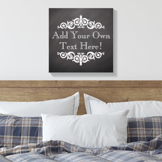 Rustisch  Chalkboard, aangepast Canvas Afdruk (Insitu (Slaapkamer))