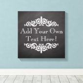 Rustisch  Chalkboard, aangepast Canvas Afdruk (Insitu (Houten vloer))