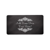 Rustisch Chalkboard, aangepast Etiket (Voorkant)