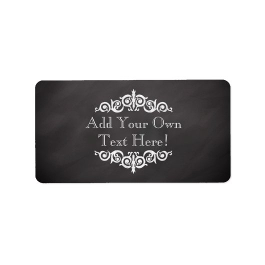 Rustisch  Chalkboard, aangepast Etiket (Voorkant)