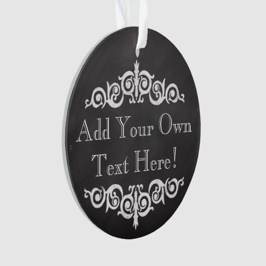 Rustisch  Chalkboard, aangepast Ornament (voorkant)
