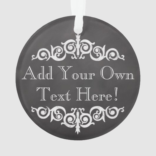 Rustisch  Chalkboard, aangepast Ornament (achterkant)