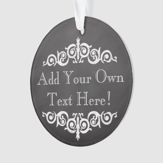 Rustisch  Chalkboard, aangepast Ornament (voorkant)