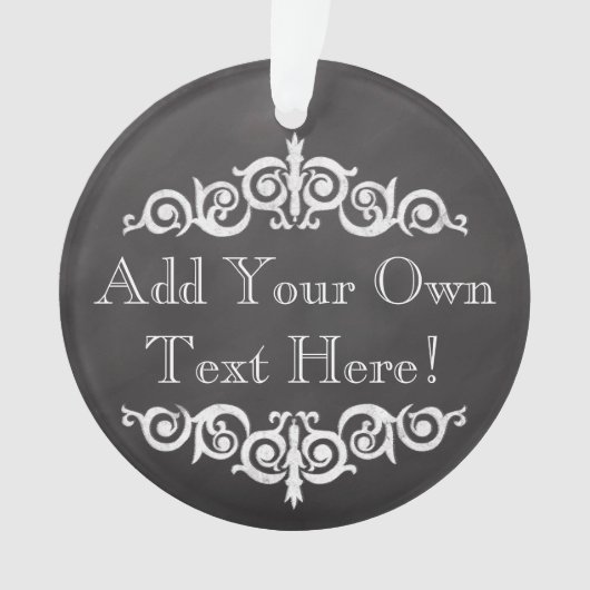 Rustisch  Chalkboard, aangepast Ornament (voorkant)