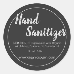 Rustisch Chalkboard Handbeenderlabel Ronde Sticker