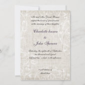 Rustisch Chinees Paars  Roos bruiloft Kaart (Achterkant)