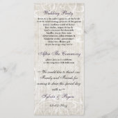 Rustisch Chinees Paars Roos bruiloft Programma (Achterkant)