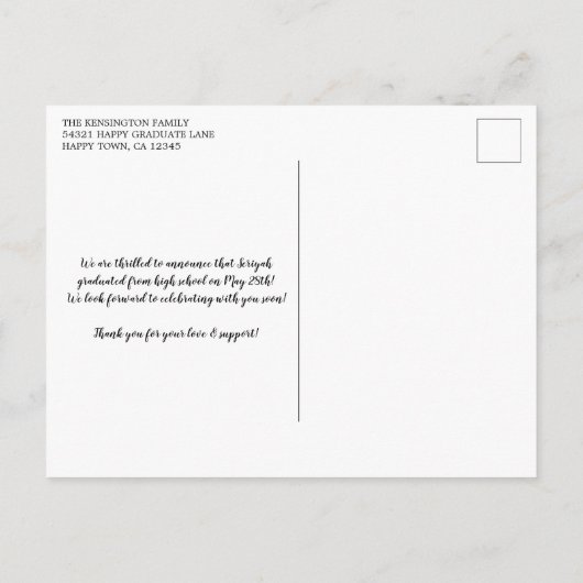 Rustisch Christelijke Afstuderen Proverbs 3 Briefkaart (Achterkant)