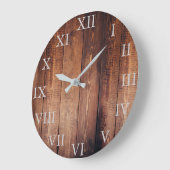 Rustisch , donker hout Romeinse getallen Grote Klok (Hoek)