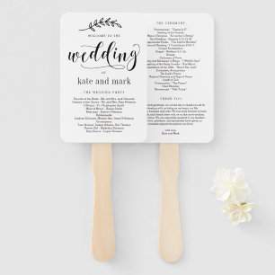 Rustisch Elegance EDITABLE COLOR Wedding Programme Handwaaier
