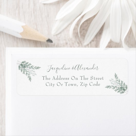 Rustisch Eucalyptus Calligrafie Weddenschap Label (Insitu)