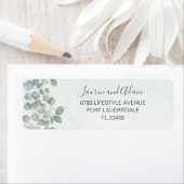 Rustisch Eucalyptus Sage Green Address Label (Insitu)