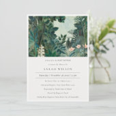 Rustisch Exotic Tropical Forest Baby shower Invite Bedankkaart (Staand voorkant)