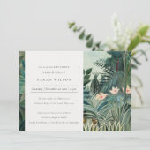 Rustisch Exotic Tropical Forest Baby shower Invite Bedankkaart (Staand voorkant)