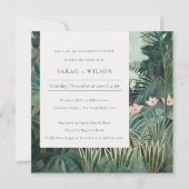 Rustisch Exotic Tropical Forest Verloving Invite Bedankkaart (Voorkant)