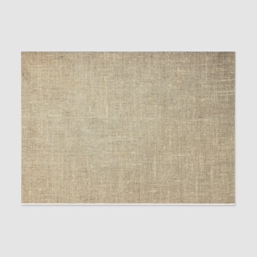 Rustisch Faux Burlap-papier Tissuepapier (Voorkant)