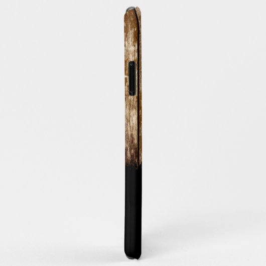 Rustisch faux-hout: naam bruin zwart Case-Mate iPhone case (Achterkant/rechts)