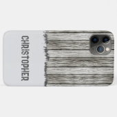Rustisch faux-hout, naam grijs Case-Mate iPhone case (Achterkant (horizontaal))