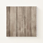 Rustisch Floral Barn Wood & Lichten Recipe Book Notitieboek (Achterkant)