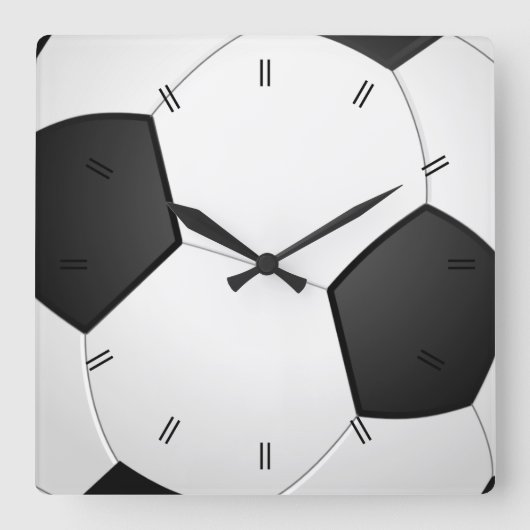 Rustisch Football Decor Vierkante Klok (Voorkant)