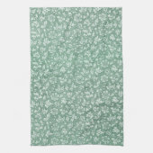 Rustisch Frans Sage Green Floral Pattern Theedoek (Verticaal)