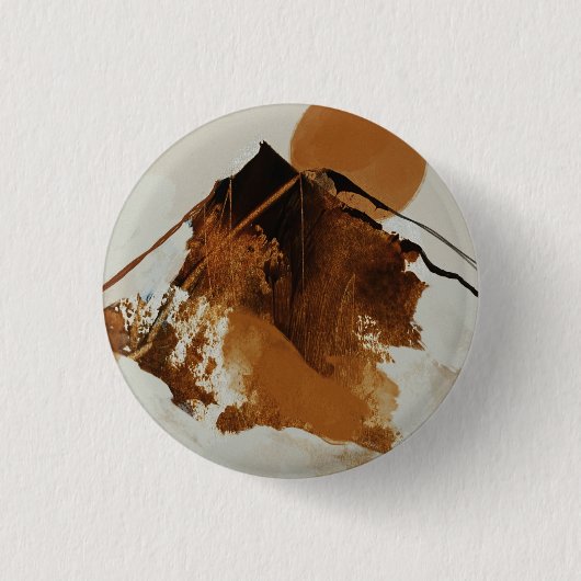 Rustisch gebilderd berglandschap ronde button 3,2 cm (Voorkant)