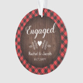 Rustisch gebundeld Verloving Red Buffalo Ornament (voorkant)