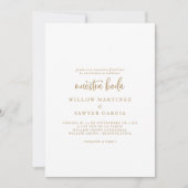 Rustisch Gold Script Spaans Nuestra Boda Kaart (Voorkant)