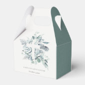 Rustisch Groen Eucalyptus Fern Foliage Cross Bapti Bedankdoosjes (Achterkant)