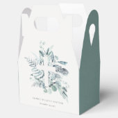 Rustisch Groen Eucalyptus Fern Foliage Cross Bapti Bedankdoosjes (Geopend)