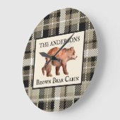 Rustisch groen geplakt Beer decor aangepast Grote Klok (Hoek)