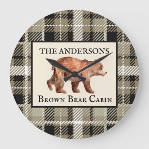 Rustisch groen geplakt Beer decor aangepast Grote Klok