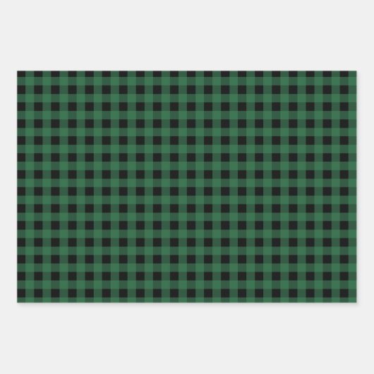 Rustisch groen geplakt buffel gemengd patroon cont inpakpapier vel (Voorkant 2)