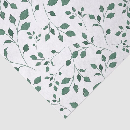 Rustisch groen Waterverf-oliepatroon Tissuepapier (Detail)