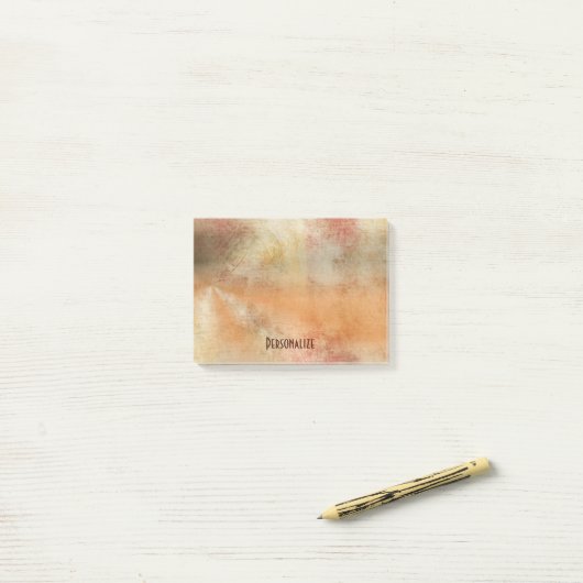 Rustisch Grunge Abstract Design in volledige kleur Post-it® Notes (Op bureau)