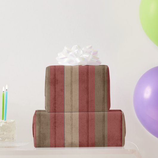 Rustisch  Grunge Red & bruin Weathered Cadeaupapier (Feestgeschenken)