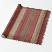 Rustisch  Grunge Red & bruin Weathered Cadeaupapier (Uitgerold)
