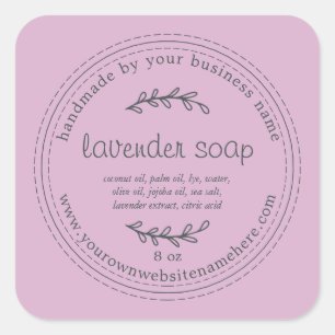 Rustisch handgemaakt lavendel Paars Vierkante Sticker