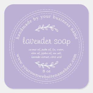 Rustisch handgemaakt lavendel Paars Vierkante Sticker