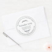 Rustisch handgemaakte lavendel White Ronde Sticker (Envelop)