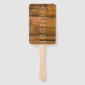 Rustisch Hoefijzer land Western huwelijk Handwaaier (Achterkant)