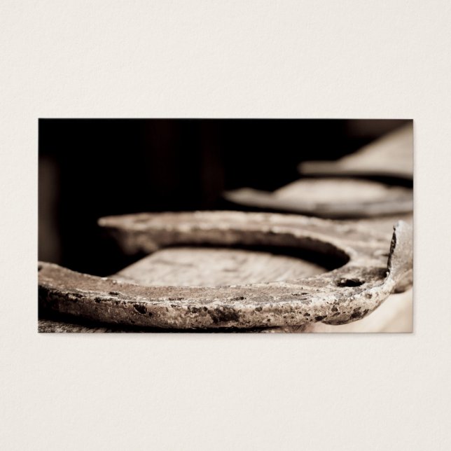 Rustisch Hoefijzer Visitekaartje (Voorkant)