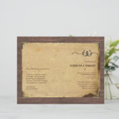 Rustisch Hoefijzer Wedding Programme (Staand voorkant)