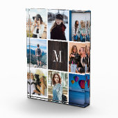 Rustisch hout 8 Fotocollage Monogram fotoblok (Rechts)