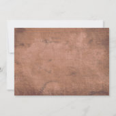 Rustisch hout Bespaar de Datum Rood hart kalender Kaart (Achterkant)