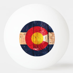 Rustisch hout Colorado vlag pingpongbal Pingpongballen