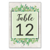 Rustisch hout en Eucalyptus Leaf Botanical Wedding Kaart (Voorkant)