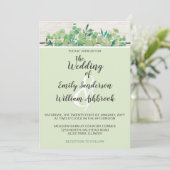Rustisch hout en Eucalyptus Leaf Botanical Wedding Kaart (Staand voorkant)