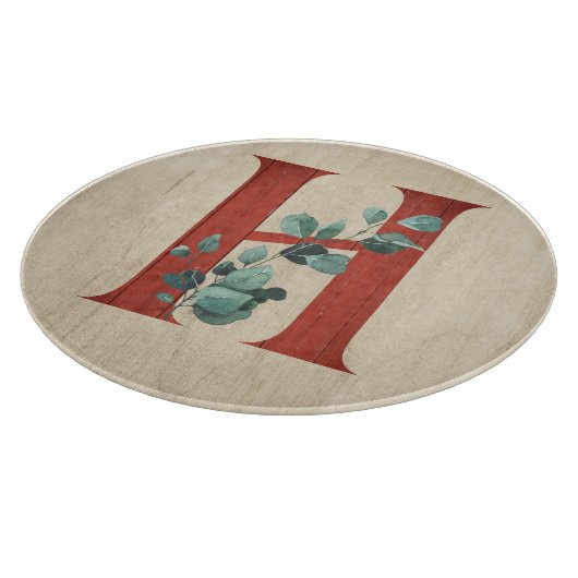 Rustisch hout en eucalyptus Letter H Cutting Board Snijplank (Hoek)